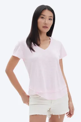 AVA V-NECK MOCK LAYER T-SHIRT