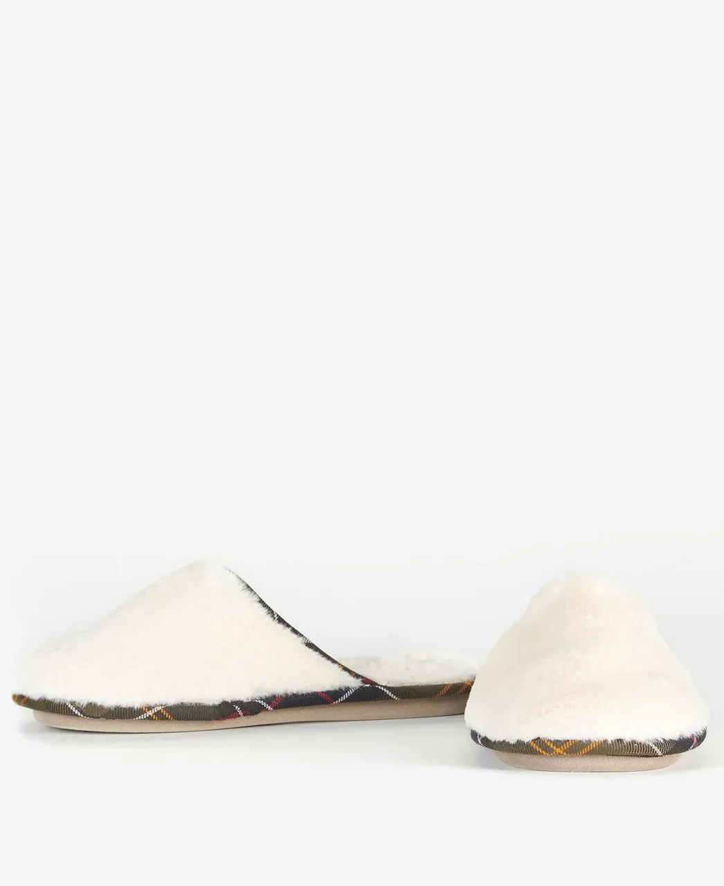 Barbour Agatha Faux Fur Slippers - Cream