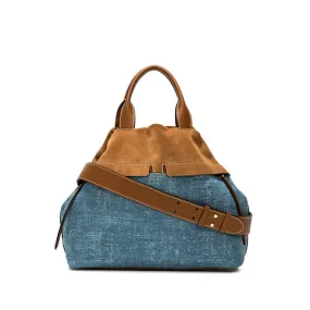 BORSA DUNA SCAMOSCIATA E IN DENIM Donna Cuoio