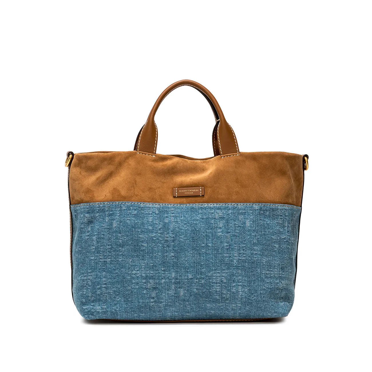 BORSA DUNA SCAMOSCIATA E IN DENIM Donna Cuoio