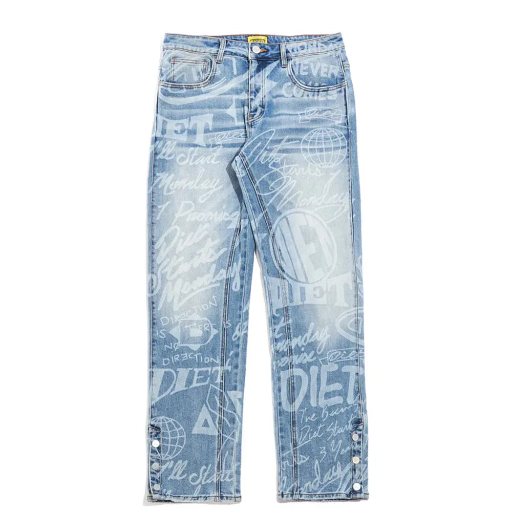 Diet Starts Monday Scribbled Denim