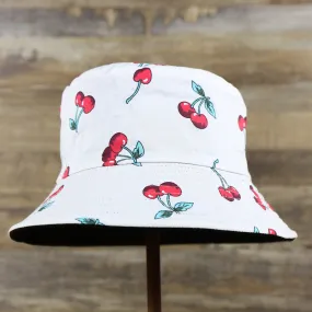 FOOT CLAN | CHERRIES | BUCKET HAT | WHITE | SMALL/MEDIUM