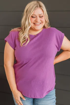 Forever Bliss Knit Top- Dark Orchid