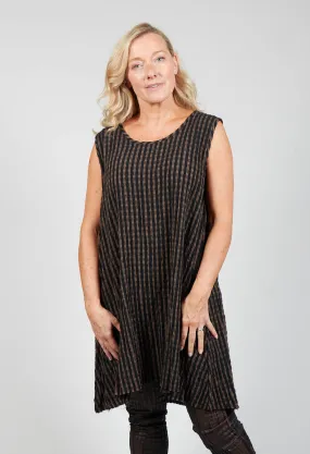 Horri Tunic in Grey and Brown Stripe