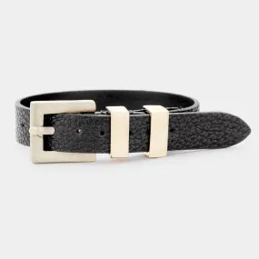 iLLASPARKZ Faux Leather Belt Buckle Wrap Bracelet