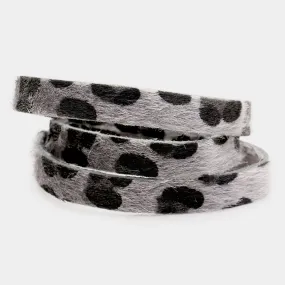 iLLASPARKZ Leopard Pattern Faux Leather Wrap Bracelet