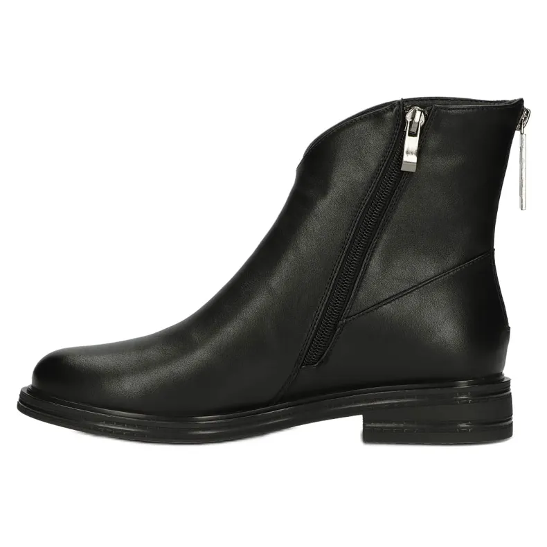 Leather Booties Jodhpur boots Filippo DBT4077 black