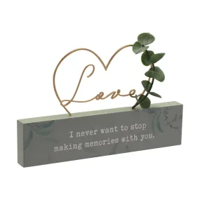 Love Story 'Memories' Mantel Plaque