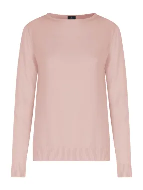 Maglia con scollo barchetta in filato Nice Wool - Peach Whip