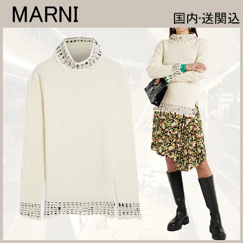 MARNI  |Casual Style Wool Long Sleeves Plain Medium High-Neck