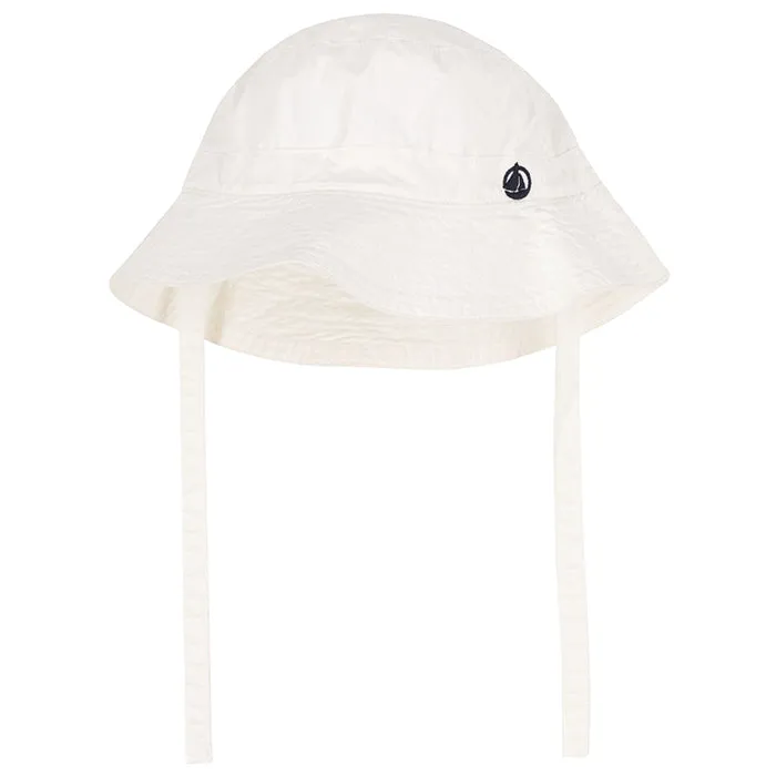 Petit Bateau Baby Bob Bucket Hat Marshmallow White