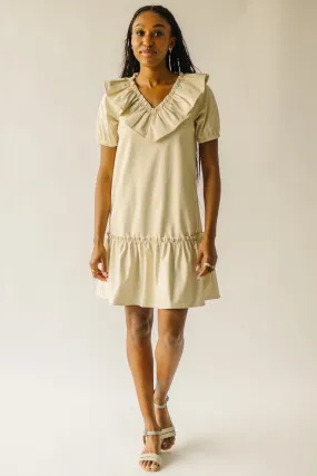 The Pagosa Faux Leather Dress in Cream